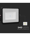 20W projektor - Samsung Chip, kabel 1m, 3000K, svart hölje, svart glas