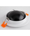 6,5W Ø10,9cm 360° infälld spotlight RA98 - Hål: Ø8,5 cm, Mått: Ø10,9 cm, 360 grader justerbar, vit kant