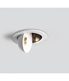 6,5W Ø10,9cm 360° infälld spotlight RA98 - Hål: Ø8,5 cm, Mått: Ø10,9 cm, 360 grader justerbar, vit kant