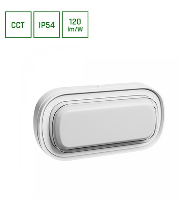 Pastilo 10W - CCT 230V 120° IP54 IK10 205x105x47mm, vit oval