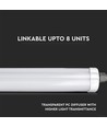 V-Tac vattentät 36W LED armatur - 120 cm, 120lm/W, IP65, länkbar, 230V