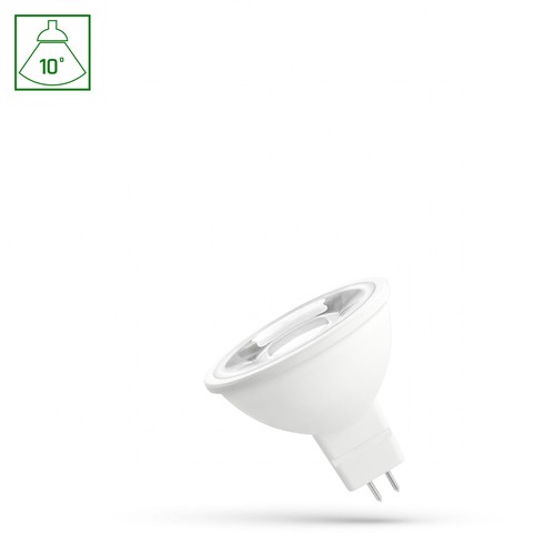 LED MR16 5W - 12V, 10°, Varmt Vitt Linse, Spectrum