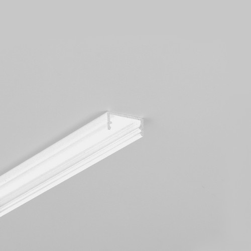 2m aluprofil BEGTON12 J/S - Vit lackerad, utanpåliggande, LED-skena