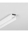 2m aluprofil COZY12 C/U1 - Vitlackerad, utanpåliggande, LED skena