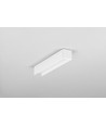 2m aluprofil COZY12 C/U1 - Vitlackerad, utanpåliggande, LED skena