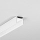 2m aluprofil HOOD14 F/U1 - Vitlackad, påbyggnad, LED skena