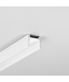 2m aluprofil HOOD14 F/U1 - Vitlackad, påbyggnad, LED skena