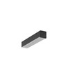 2m aluprofil HOOD14 F/U1 - Svart anodiserad, utanpåliggande, LED-skena