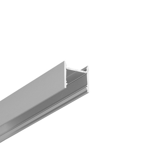 2m aluprofil LEVEL12 C/U1 - Anodiserad, påbyggnad, LED-skena