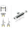 2m aluprofil LEVEL12 C/U1 - Anodiserad, påbyggnad, LED-skena