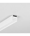 2m aluminiumprofil LEVEL12 C/U1 - Vitlackerad, utanpåliggande, LED-skena