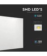 Bakbelyst 60x60 LED-panel, 36W - 120 lm/W, flicker free, vit kant