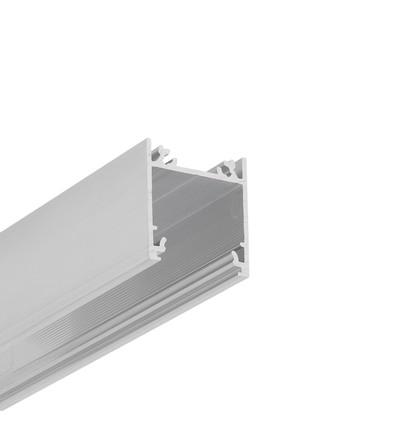 1m aluprofil LINEA20 EE7F/TY - Obehandlad aluminium, påbyggnad, LED-skena