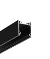 1m aluprofil LINEA20 EE7F/TY - Svart anodiserad, utanpåliggande, LED-skena