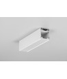 1m aluprofil LINEA20 EE7F/TY - Vitlackerad, utanpåliggande, LED-skena