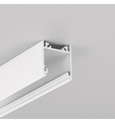 2m aluprofil LINEA20 EE7F/TY - Vitlackerad, utanpåliggande, LED-skena