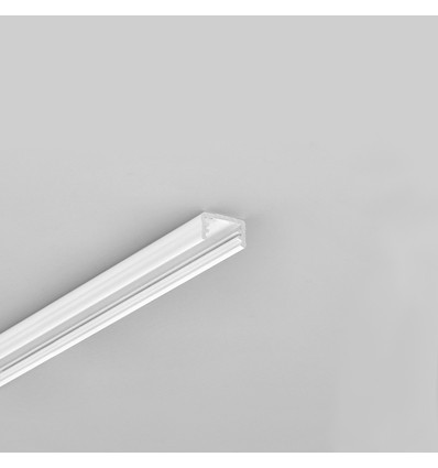 2m aluminiumprofil SLIM8 AC2/Z - Vitlackerad, utanpåliggande, LED skena