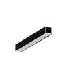 40 st. 2m aluminiumprofil SMART10 AC2/Z - Svart anodiserad, utanpåliggande, LED-skena