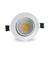 LEDlife 3W downlight - Hål: Ø7-8 cm, Mål: Ø8,5 cm, vit kant, dimbar, 230V