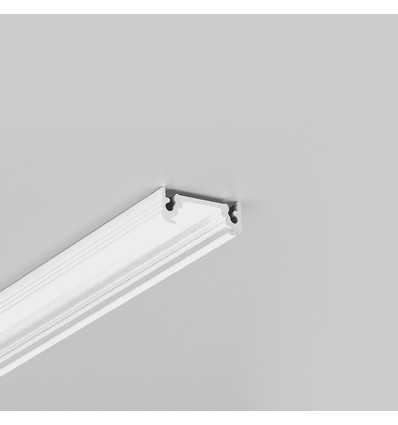 1m aluminiumprofil SURFACE10 BC/UX - Vit lackerad, utanpåliggande, LED list