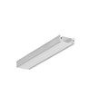 2m aluprofil SURFACE10.V2 BC/U - Obehandlad aluminium, påbyggnad, LED-skena