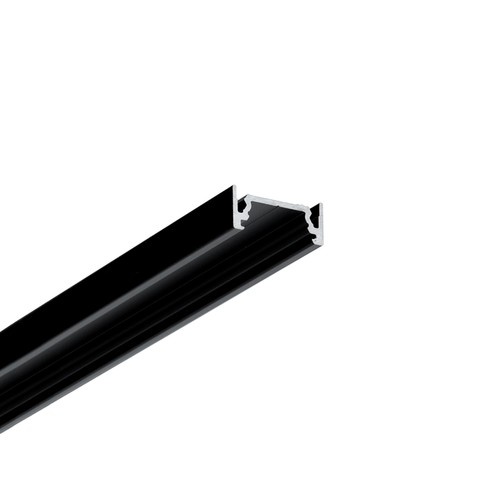 2m aluprofil SURFACE10.V2 BC/U - Svart anodiserad, utanpåliggande, LED-list