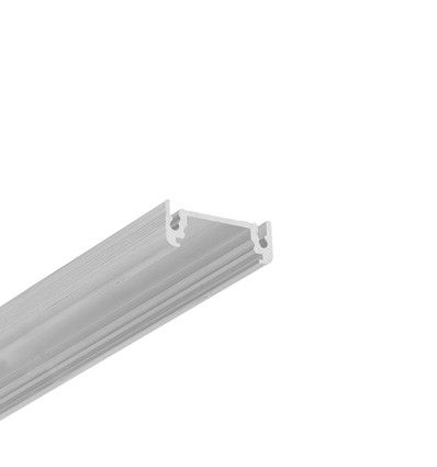 1m aluprofil SURFACE14 EE7F/TY - Obehandlad aluminium, påbyggnad, LED skena