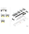 2m aluprofil SURFACE14 EE7F/TY - Obehandlad aluminium, påbyggnad, LED skena