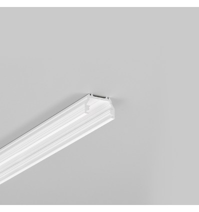1m aluminiumprofil UNI12 BCD/U - Vit lackerad, utanpåliggande, LED-skena
