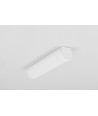 1m aluminiumprofil UNI12 BCD/U - Vit lackerad, utanpåliggande, LED-skena