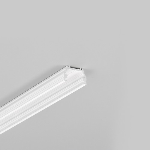 2m aluprofil UNI12 BCD/U - Vit lackerad, utanpåliggande, LED-skena