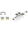 2m aluprofil UNI14 BC3/Y - Anodiserad, utanpåliggande, LED-skena