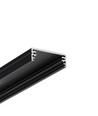 1m aluprofil WIDE24 G/W - Svart anodiserad, utanpåliggande, LED-skena