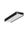 1m aluprofil WIDE24 G/W - Svart anodiserad, utanpåliggande, LED-skena