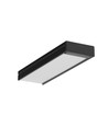1m aluprofil WIDE24 G/W - Svart anodiserad, utanpåliggande, LED-skena