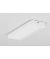 1m aluprofil WIDE24 G/W - Vitlackerad, utanpåliggande, LED-skena