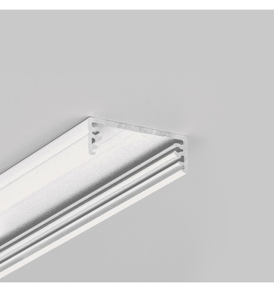 2m aluminiumprofil WIDE24 G/W - Vitlackerad, utanpåliggande, LED-skena
