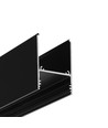 2m aluprofil COMBO30-01 ACDE-9 - Svart anodiserad, påbyggnad, LED list