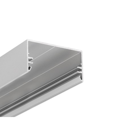 1m alu-profil LOWI C10 - Anodiserad, utanpåliggande, LED-skena