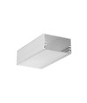 1m aluminiprofil LOWI C10 - Obehandlad aluminium, påbyggnad, LED-skena