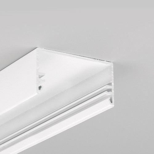 2m aluprofil LOWI C10 - Vitlackerad, utanpåliggande, LED list