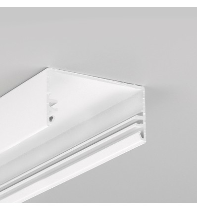 2m aluprofil LOWI C10 - Vitlackerad, utanpåliggande, LED list