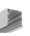 1m aluprofil PHIL53 C10 - Anodiserad, påbyggnad, LED-skena