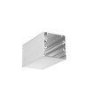 1m aluprofil PHIL53 C10 - Obehandlad aluminium, påbyggnad, LED-skena