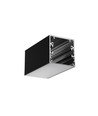 1m aluprofil PHIL53 C10 - Svart lackerad, ytmontering, LED skena