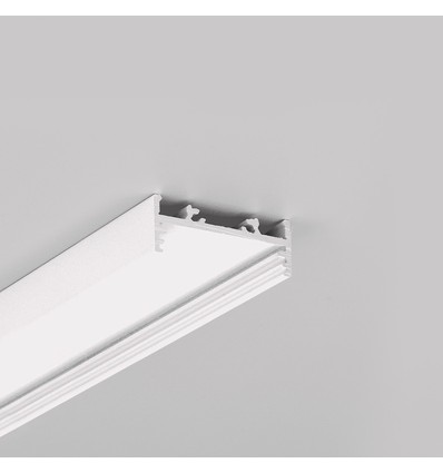 1m aluprofil VARIO30-01 ACDE-9/TY - Vit lackerad, påbyggnad, LED-skena