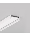1m aluprofil VARIO30-01 ACDE-9/TY - Vit lackerad, påbyggnad, LED-skena