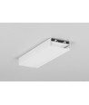 1m aluprofil VARIO30-01 ACDE-9/TY - Vit lackerad, påbyggnad, LED-skena
