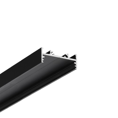 2m aluprofil VARIO30-01 ACDE-9/TY - Svart anodiserad, utanpåliggande, LED skena