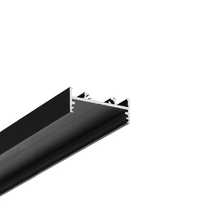 2m aluprofil VARIO30-01 ACDE-9/TY - Svart anodiserad, utanpåliggande, LED skena